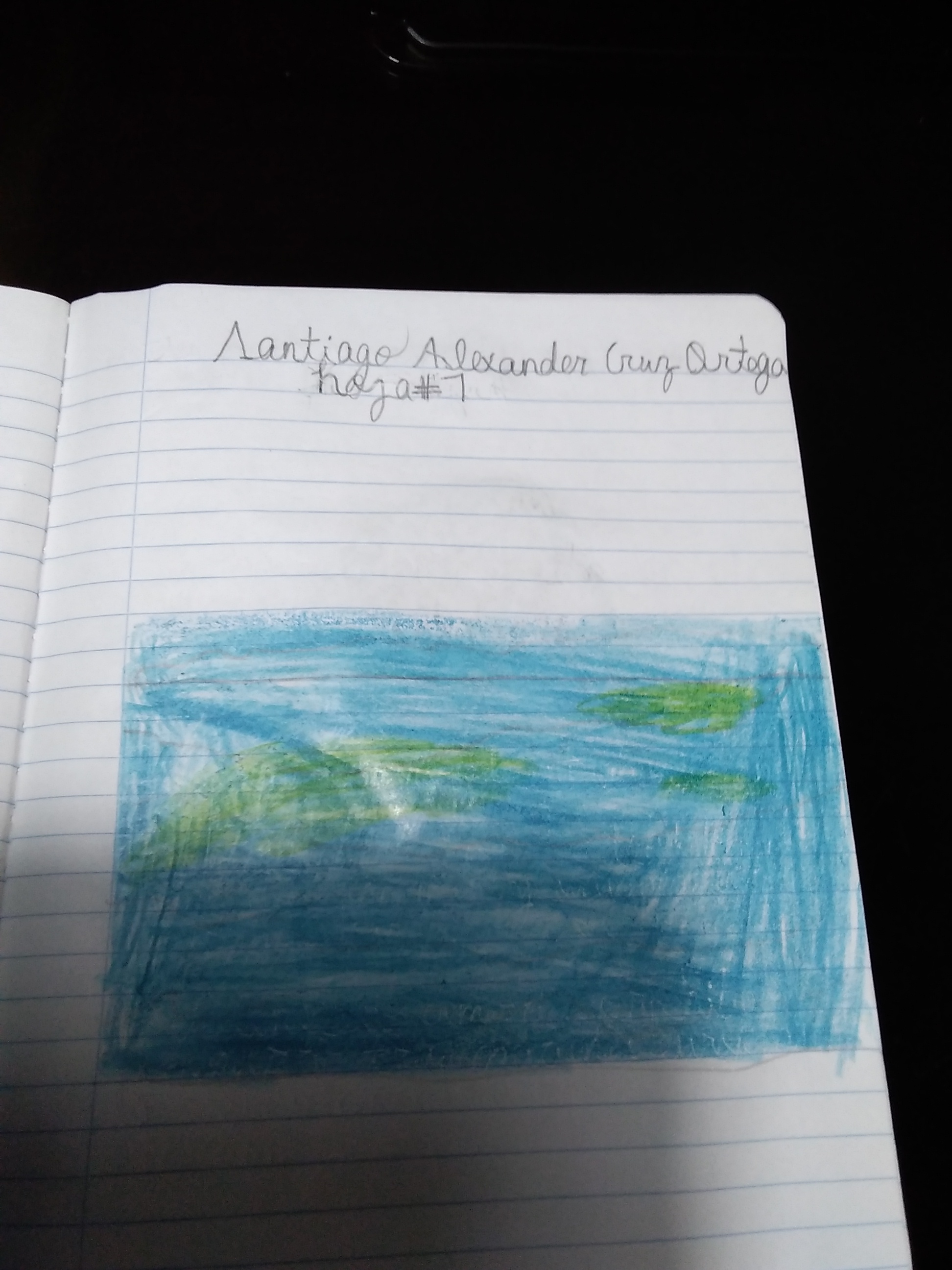student drawing